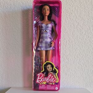 Barbie - Purple Plaid Dress Doll